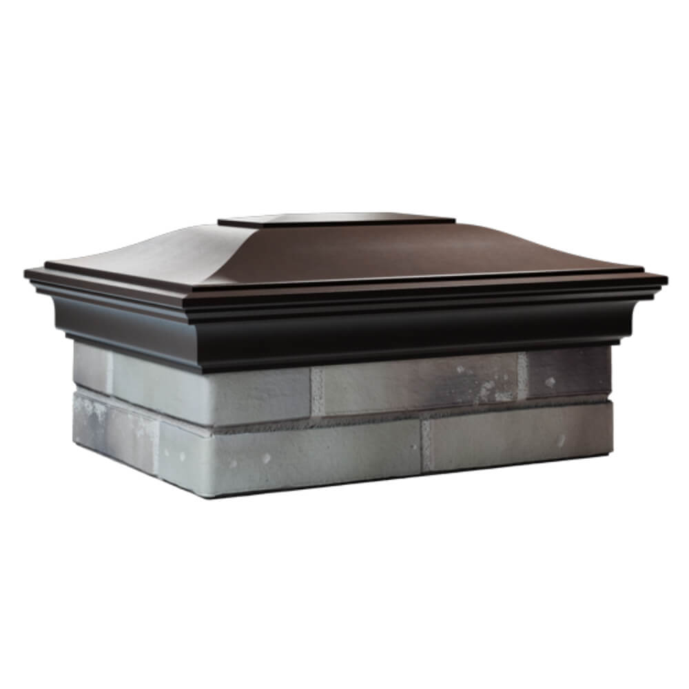 Колпак Zking Монблан Коричневый на столб 2х1.5 кирпича (515х385мм) в Нальчике фото