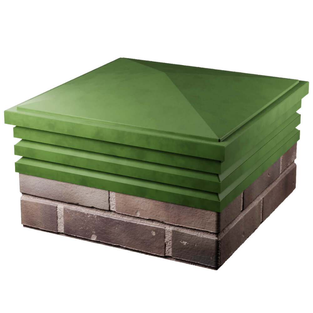 Колпак Zking Бона ХайТек Зеленый на столб 2х2 кирпича (513х513мм) в Нальчике фото