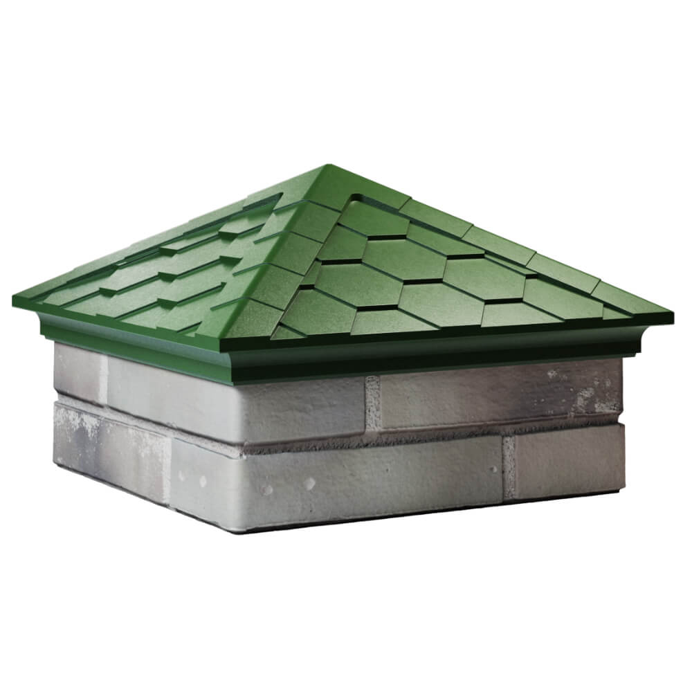 Колпак Zking Эверест Зеленый на столб 1.5х1.5 кирпича (390х390мм) в Нальчике фото