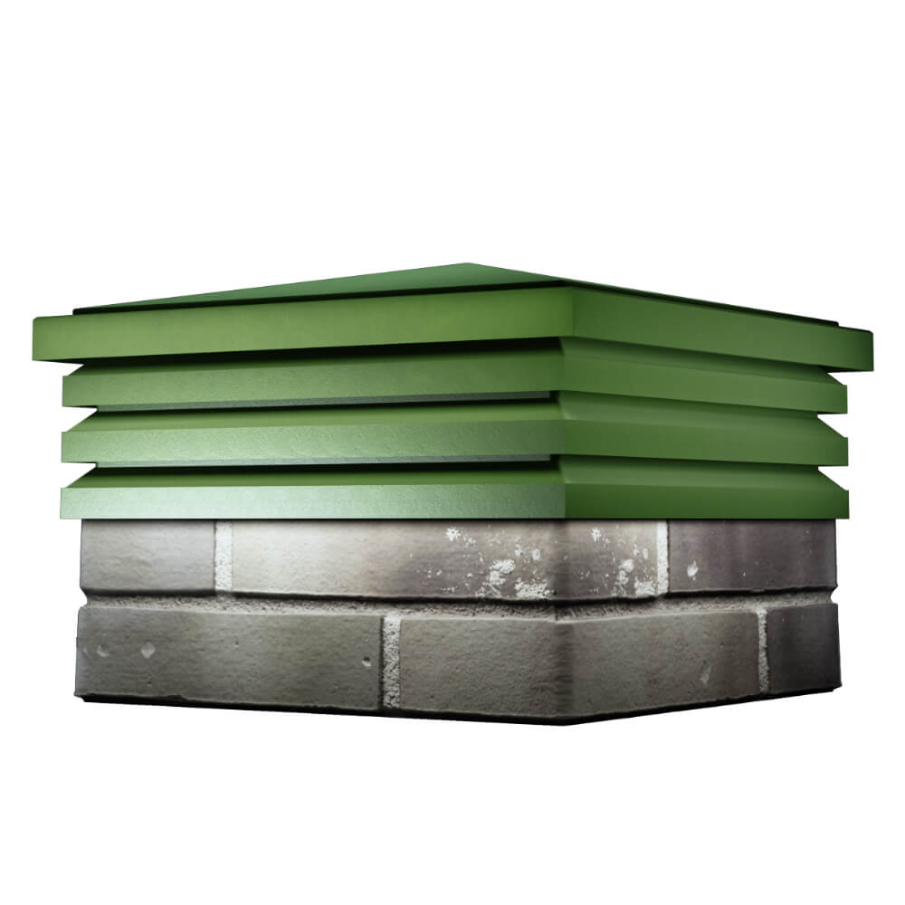 Колпак Zking Бона ХайТек Зеленый на столб 1.5х1.5 кирпича (385х385мм) в Нальчике фото