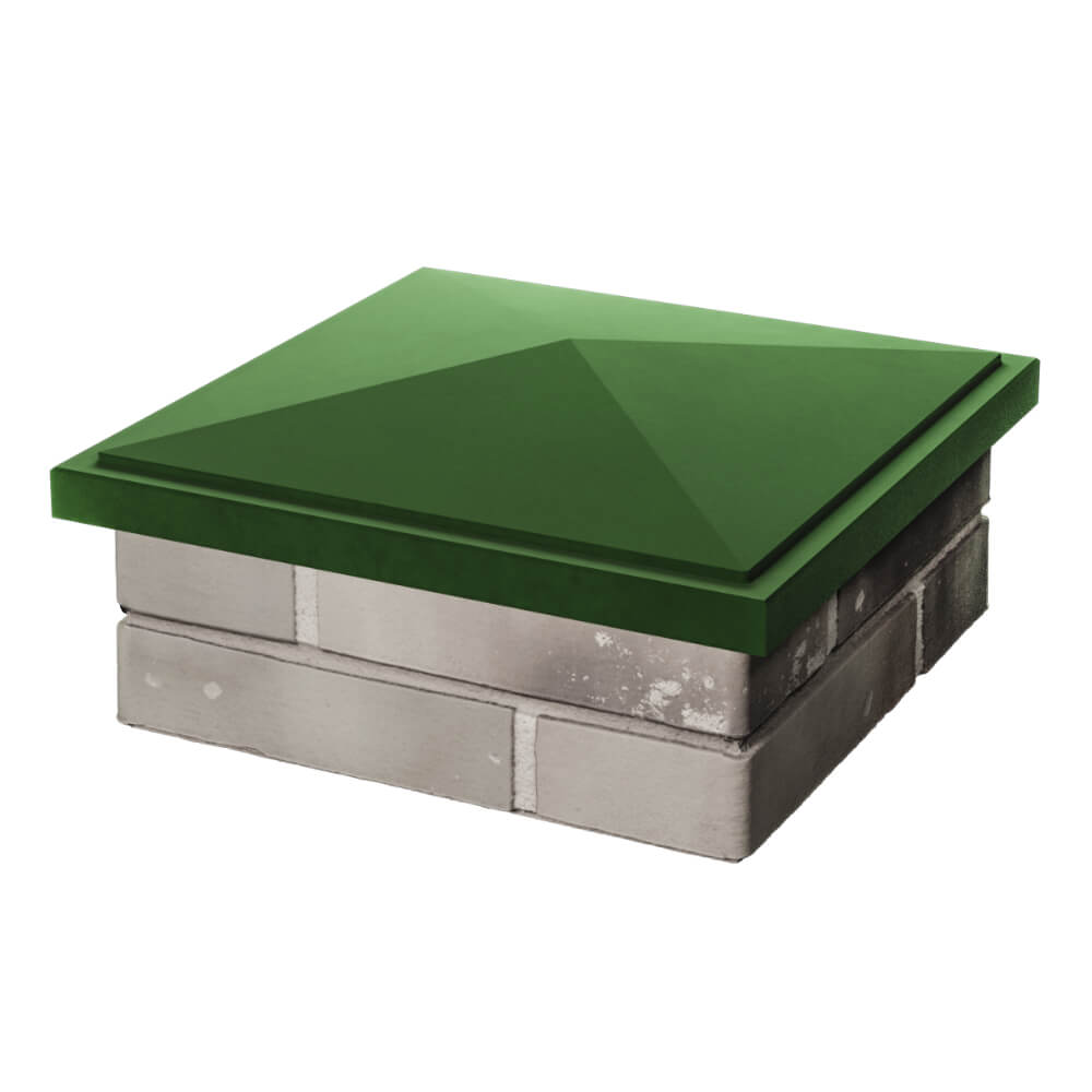 Колпак Zking БонаМоно Зеленый на столб 1.5х1.5 кирпича (385х385, 400х400мм) в Нальчике фото