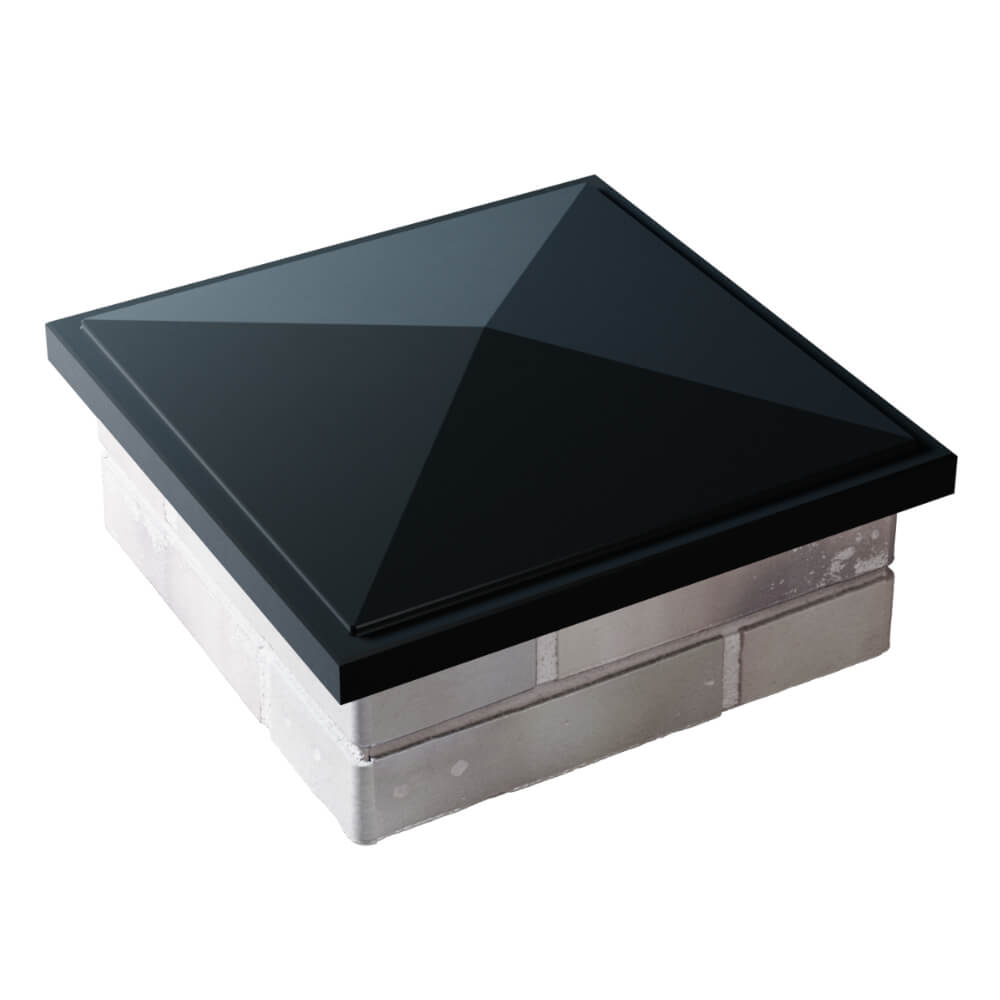 Колпак Zking БонаМоно Черный на столб 1.5х1.5 кирпича (385х385, 400х400мм) в Нальчике фото