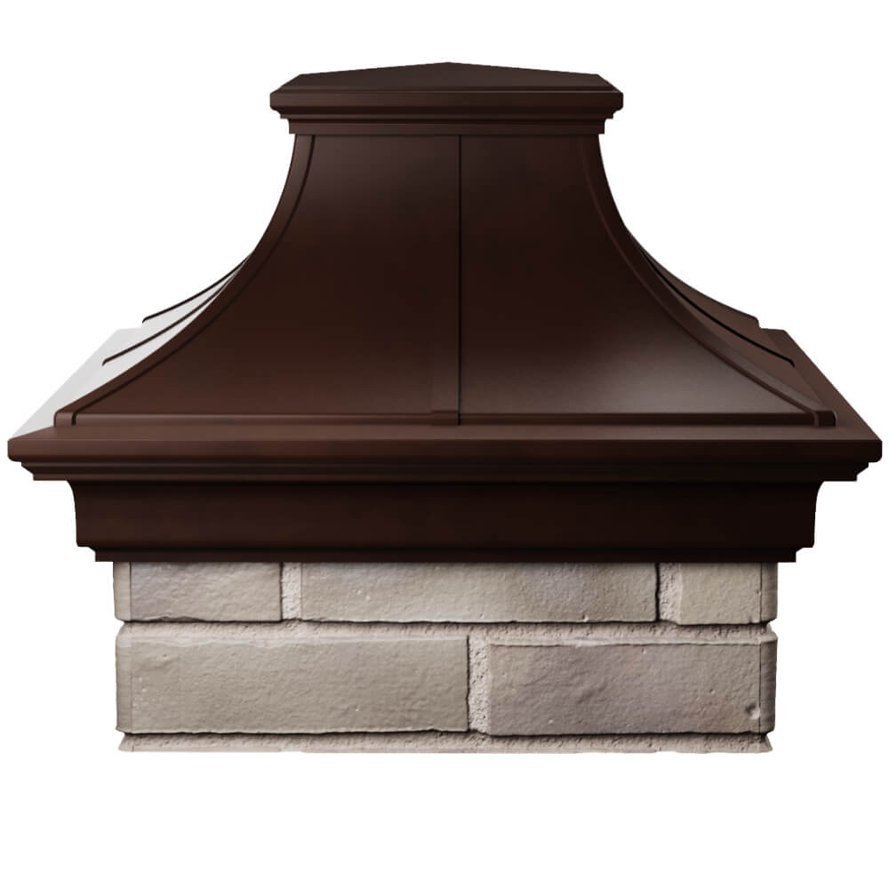 Колпак Zking Монблан Премиум Коричневый на столб 1.5х1.5 кирпича (385х385мм) Нальчик фото