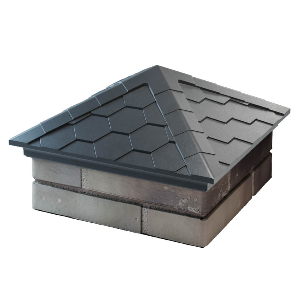 Колпак Zking Эверест Серый на столб 1.5х1.5 кирпича (390х390мм) в Нальчике фото