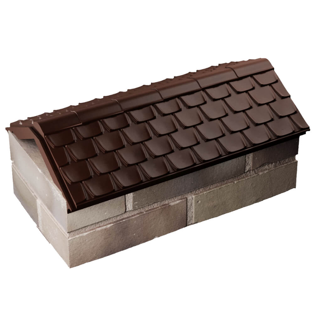 Парапет Zking Эльбрус Коричневый с посадкой на 1 кирпич (255мм) в Нальчике фото