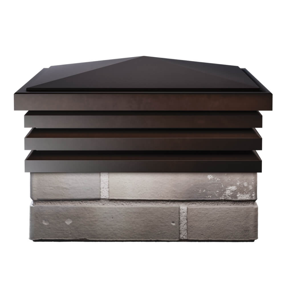 Колпак Zking Бона ХайТек Коричневый на столб 1.5х1.5 кирпича (385х385мм) Нальчик фото