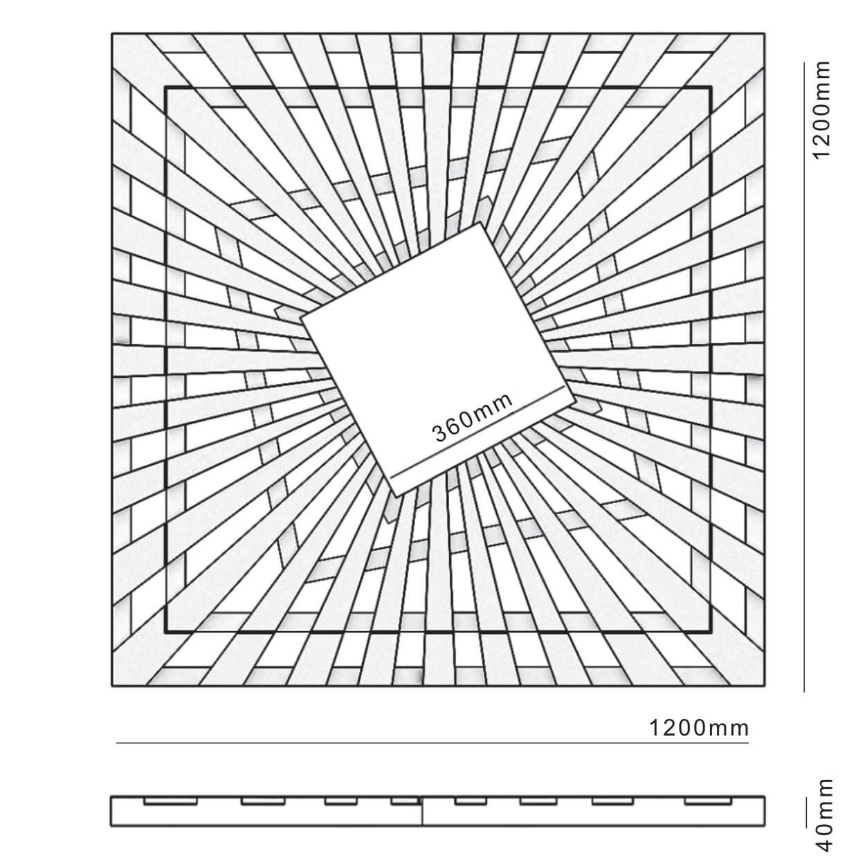 Приствольная решетка для дерева ZKING ATMOSPHERE 1.2х1.2м Черная в Нальчике фото