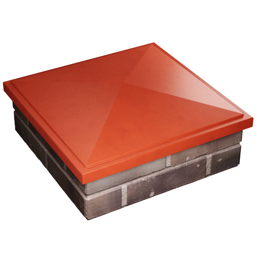 Колпак Zking БонаМоно Красный на столб 2х2 кирпича (515х515, 530х530мм) в Нальчике фото