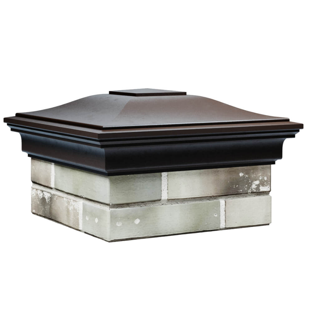 Колпак Zking Монблан Коричневый на столб 1.5х1.5 кирпича (385х385мм) в Нальчике фото