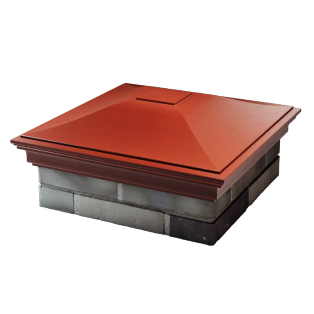 Колпак Zking Монблан Красный на столб 2х2 кирпича (515х515мм) в Нальчике фото