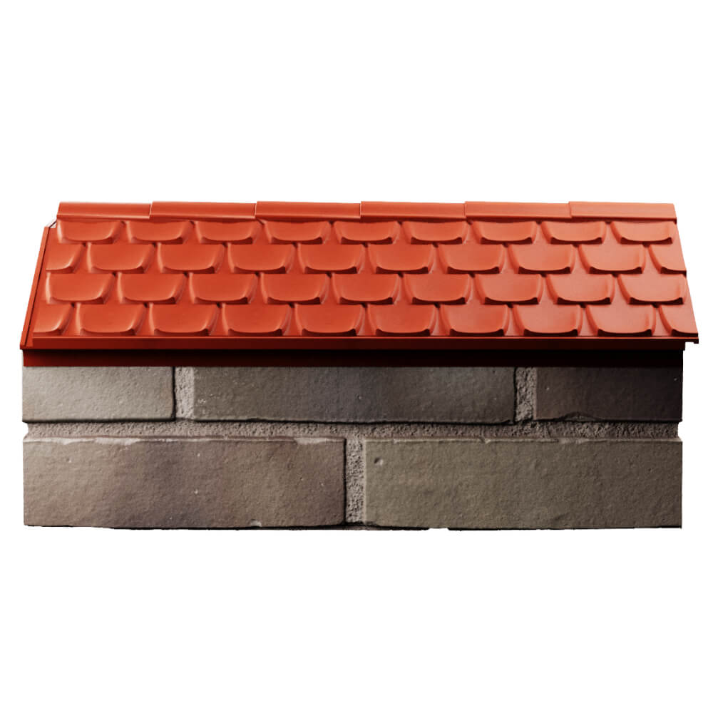 Парапет Zking Эльбрус Красный с посадкой на 1 кирпич (255мм) в Нальчике фото