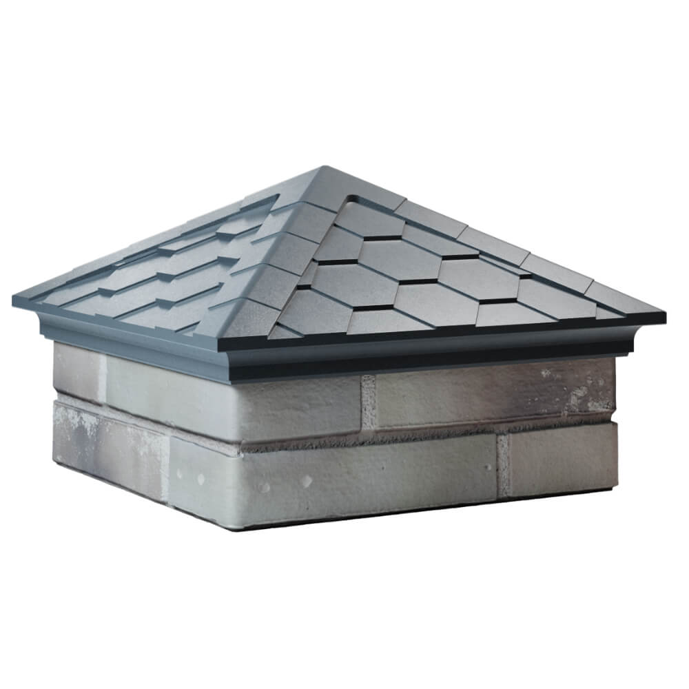 Колпак Zking Эверест Серый на столб 1.5х1.5 кирпича (390х390мм) в Нальчике фото