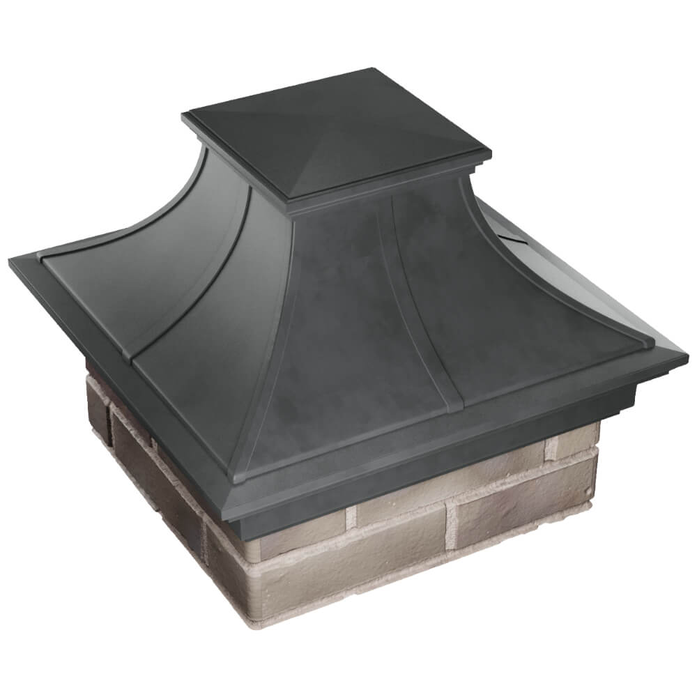 Колпак Zking Монблан Премиум Серый на столб 1.5х1.5 кирпича (385х385мм) в Нальчике фото