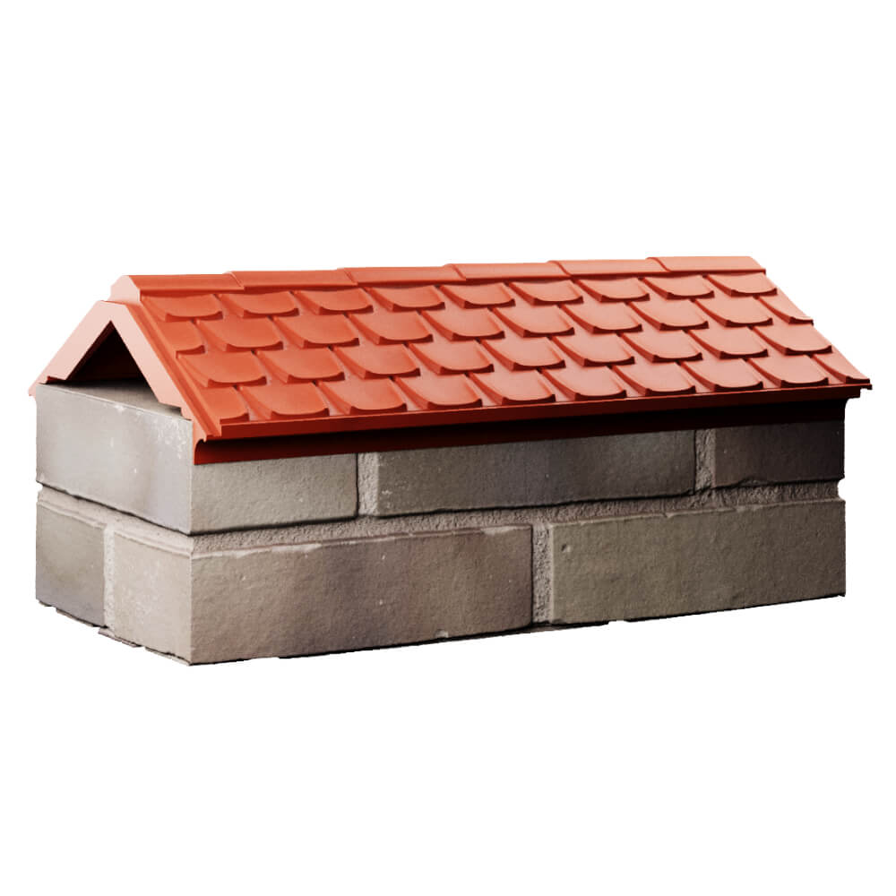 Парапет Zking Эльбрус Красный с посадкой на 1 кирпич (255мм) Нальчик фото