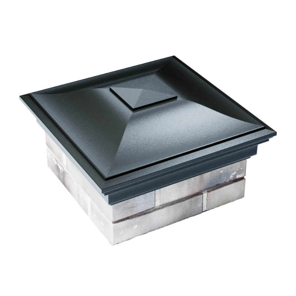 Колпак Zking Монблан Черный на столб 1.5х1.5 еврокирпича 0.7НФ (355х355мм) в Нальчике фото