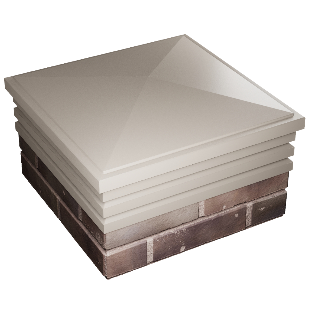 Колпак Zking Бона ХайТек Бежевый на столб 2х2 кирпича (513х513мм) в Нальчике фото