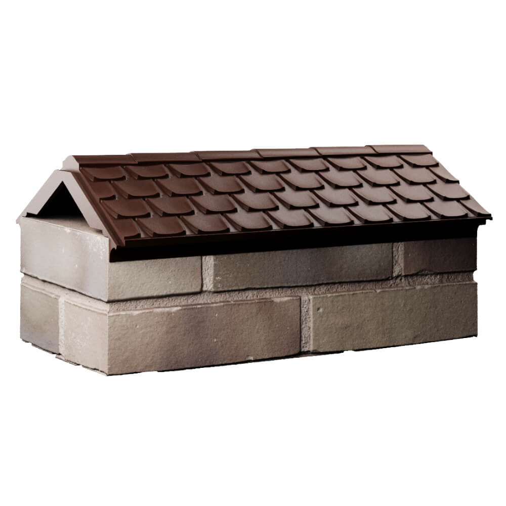 Парапет Zking Эльбрус Коричневый с посадкой на 1 кирпич (255мм) Нальчик фото