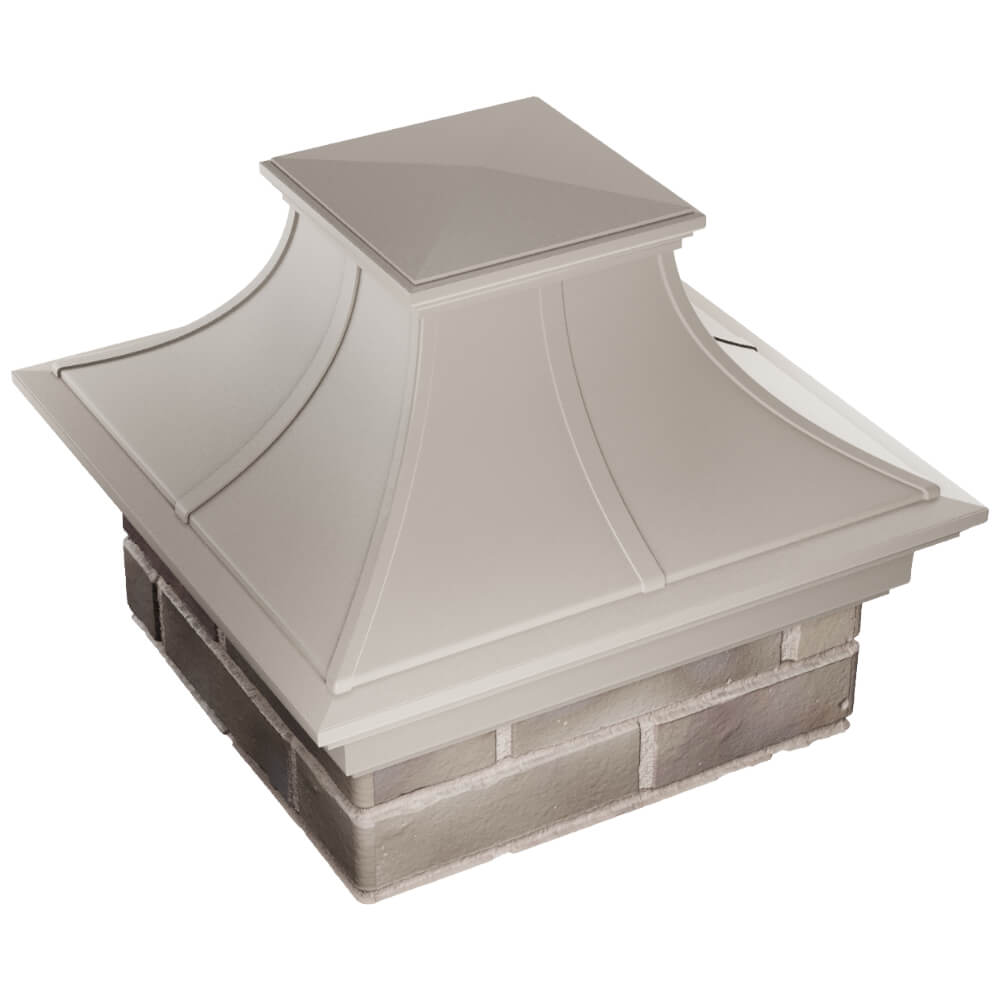 Колпак Zking Монблан Премиум Бежевый на столб 1.5х1.5 кирпича (385х385мм) в Нальчике фото