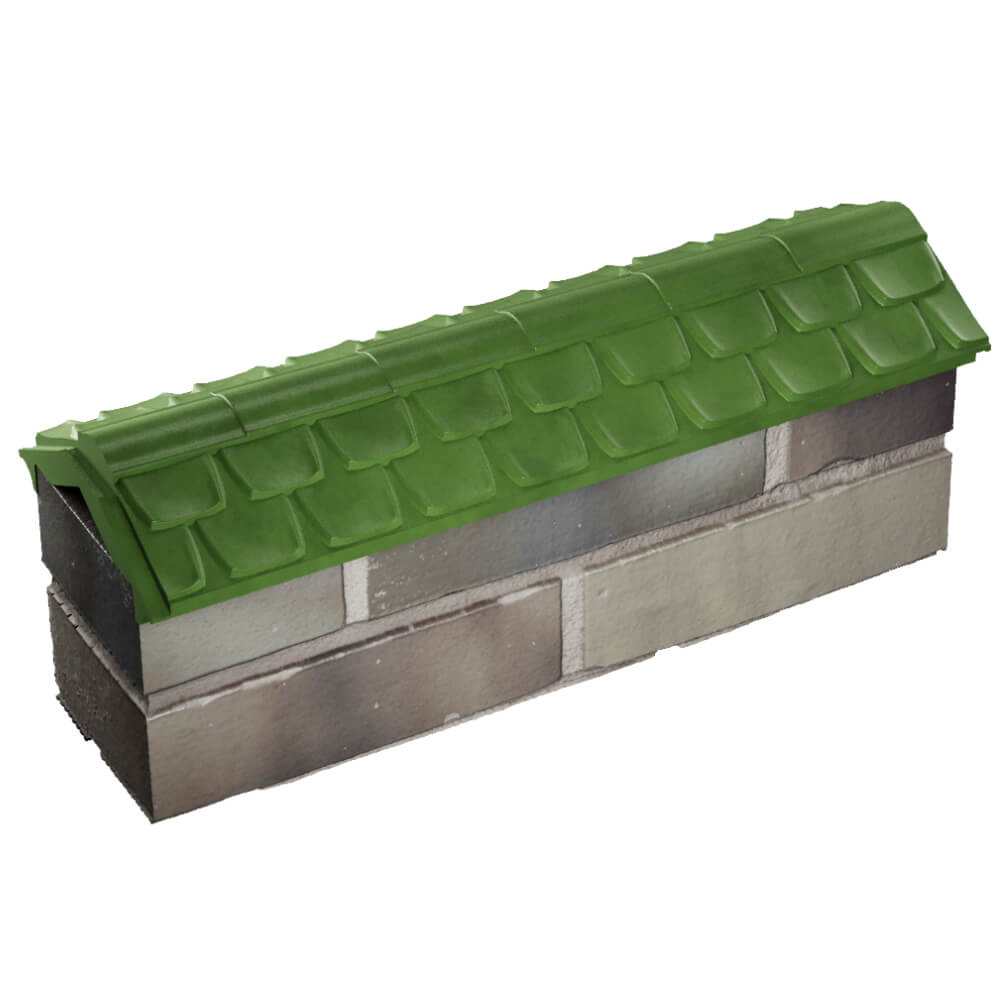 Парапет Zking Эльбрус Зеленый с посадкой на 0.5 кирпича (130мм) в Нальчике фото